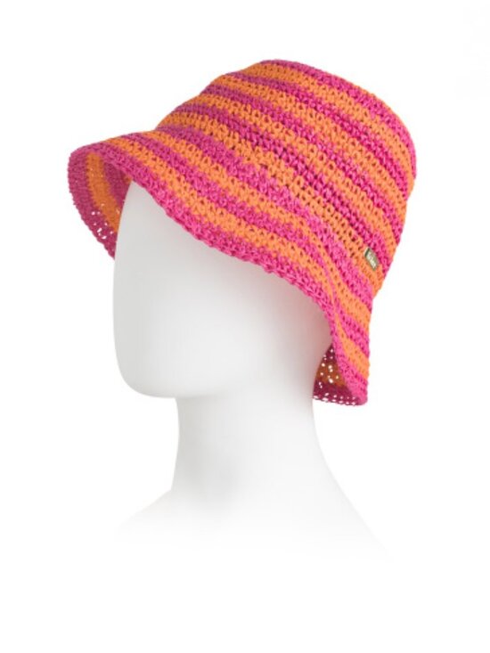 NWT - Trina Turk Palo Bucket Hat - Bright Pink and Orange Stripe main image 5